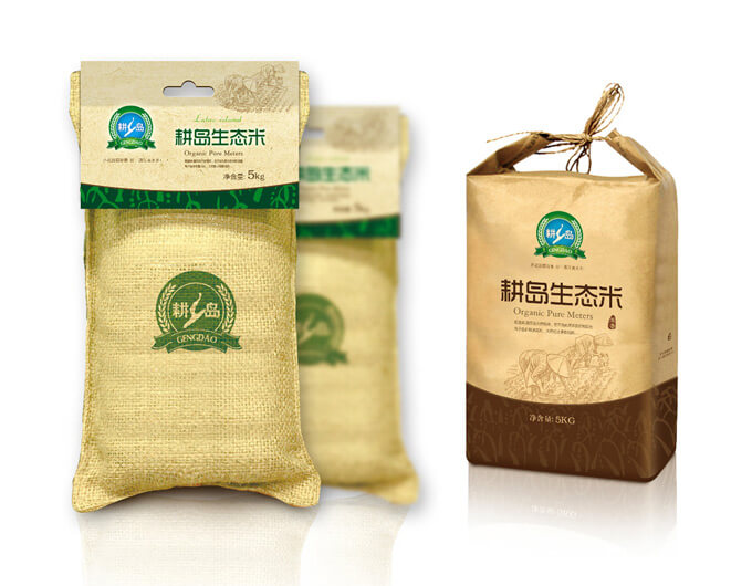 耕岛包装设计,生态米包装设计,农副产品包装策划