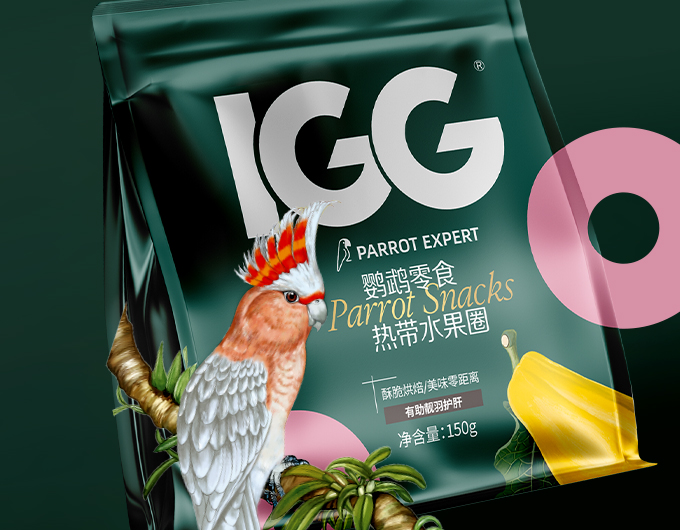 IGG高端鹦鹉粮包装设计,品牌规划,宠物食品包装设计